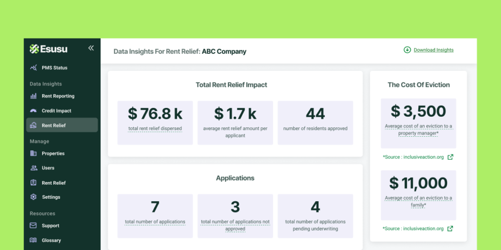 The Esusu Dashboard now offers PDF and CSV exports 